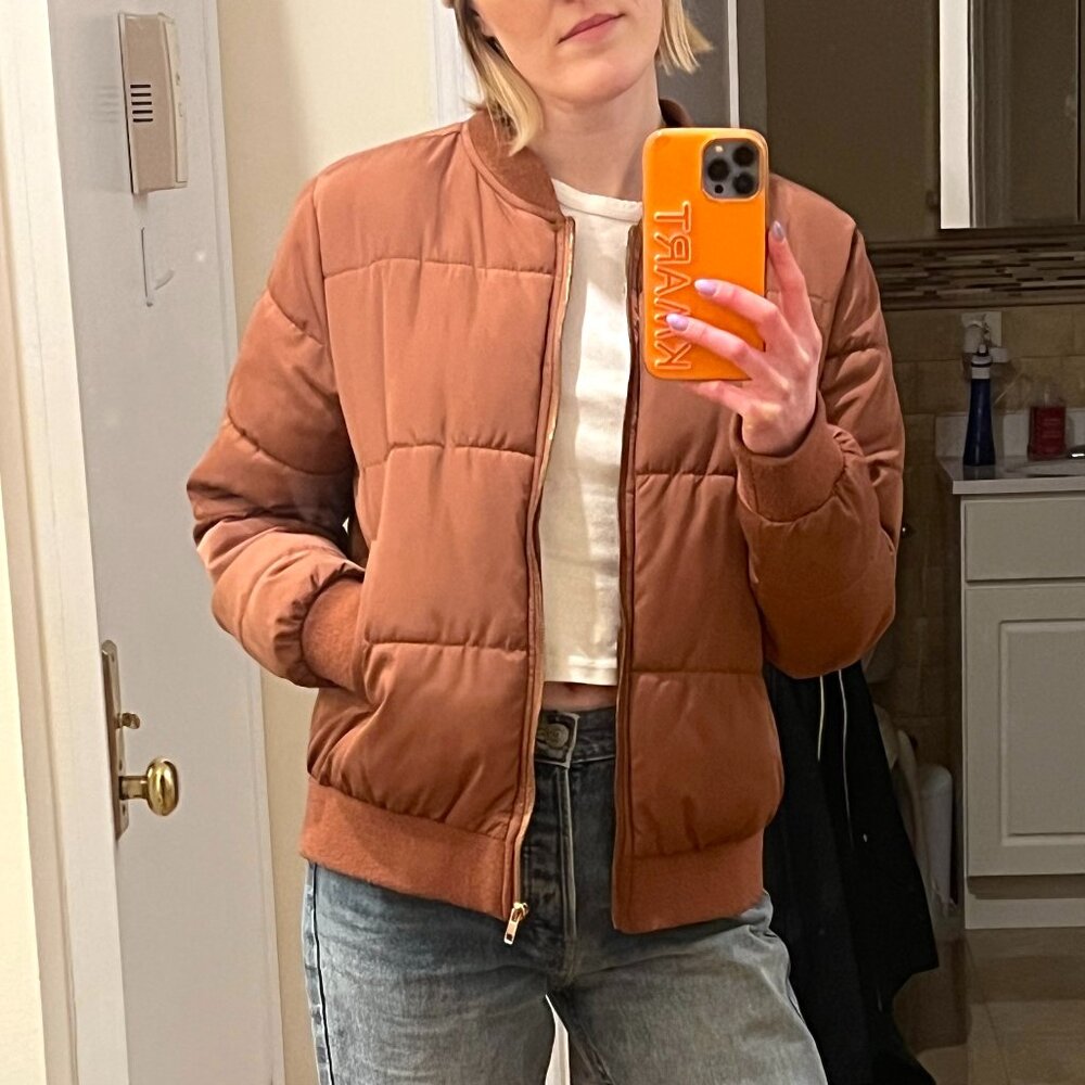 Dark Blush/Pink Puffer Jacket - Size M